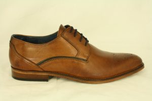 Berkelans, heren veterscoen, laag cognac maat 41 t/m 46