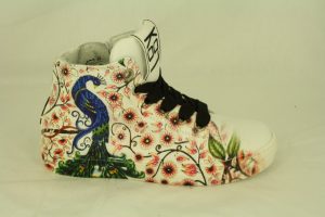 BeKool: 20309: Peacock, Mid witte veterboot met gekleurde print, maat 28 t/m 37, v.a.