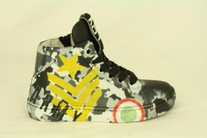 Be Kool: Military, stoere Mid veterschoen met print, maat 26 t/m 35 v.a.
