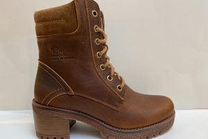 Panama Jack: Bruine mid boot met hak, maat 38 € 189,99