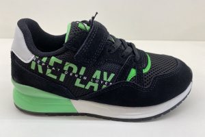 Replay: Shoot black/white/green, met elastische veter, maat 28 t/m 35 € 49,99