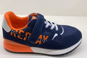 Replay: Shoot, navy/white elastische veter, maat 28 t/m 35 € 49,99