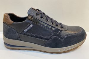 Mephisto: Bradley, blue, blauw leren veterschoen met rits, maat 7 t/m 12 € 219,99