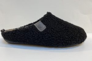 Rohde: 6865 zwarte warme slipper met los voetbed, maat 38 t/m 42 € 49,99