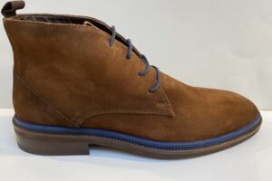 Berkelmans: Monticello, cognac nubuck mid veterschoen, maat 42 t/m 46 € 139,99