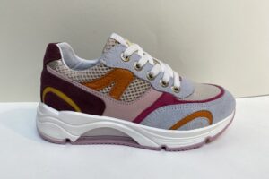 Develab: 41886, wite sneaker met oranje fantasy, maat 31 t/m 38  v.a. € 109,99