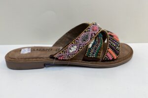 Lazamani: LA7547 tan/ ladies mules , slipper maat 37 t/m 41 € 69,99